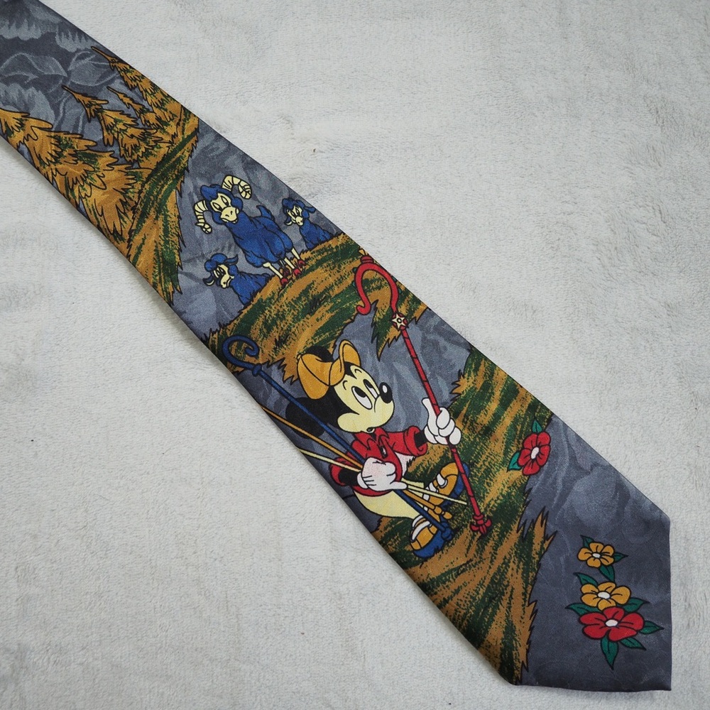 Mickey Mouse Shepherd Design 100% Silk Design in Italy